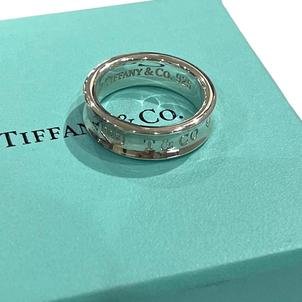 TIFFANY&CO】2062 ナローデザインシルバーリング 18号／ヴィンテージ
