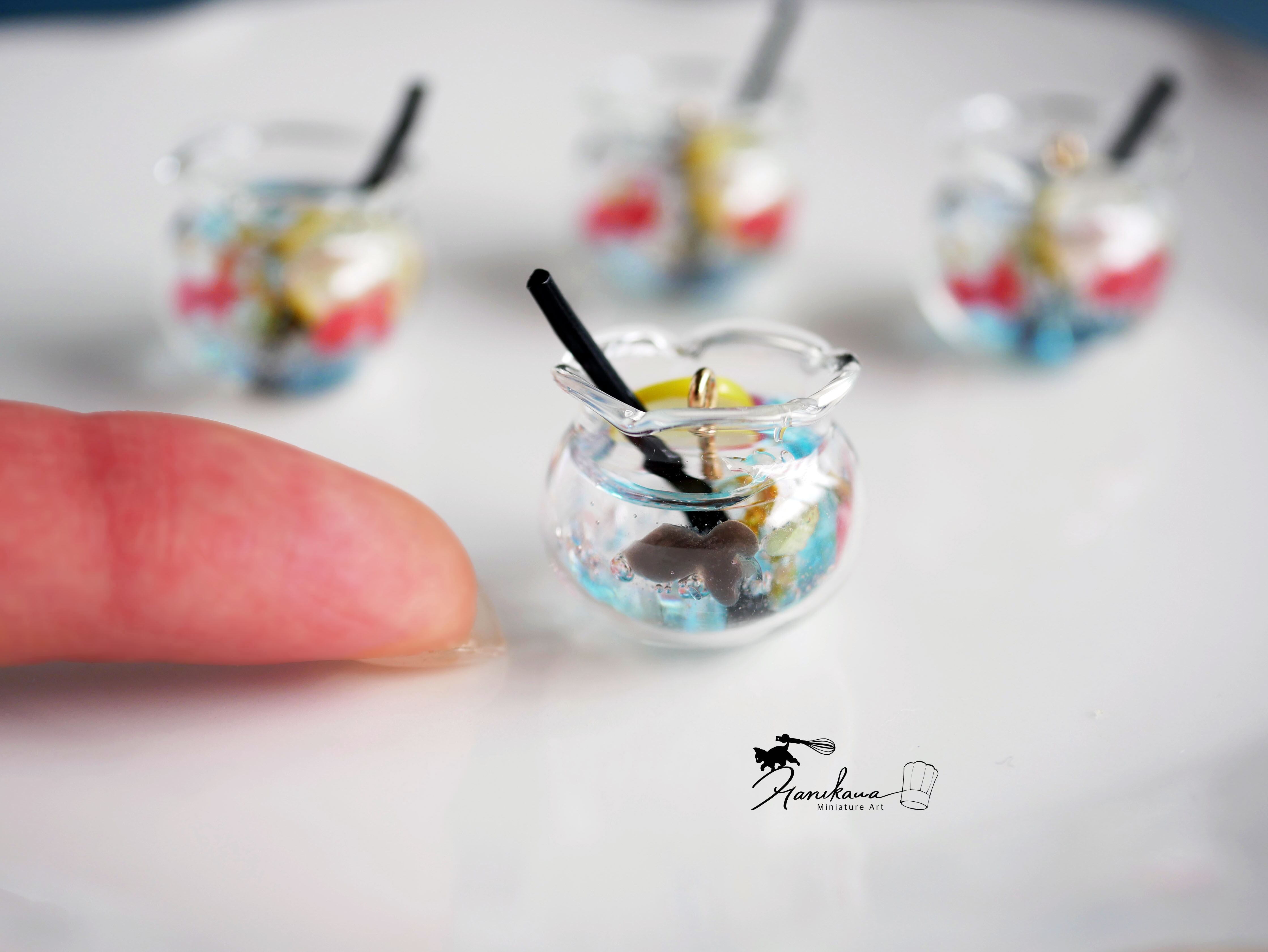 夏限定【ピアス/イヤリング】ブルーストーンと輝く金魚鉢ソーダ | Harukawa