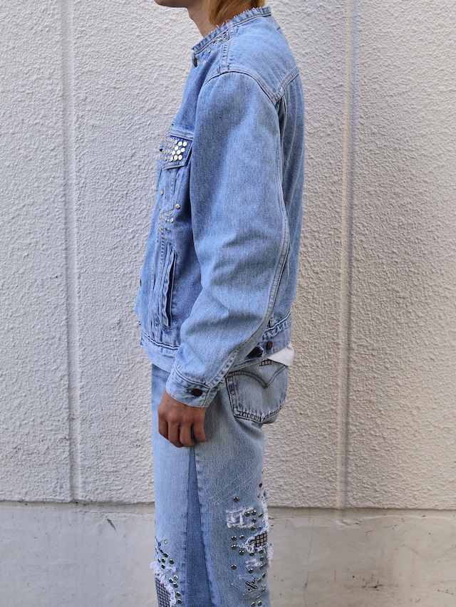 【Hannah Creak/26aw】Studded blouson light blue