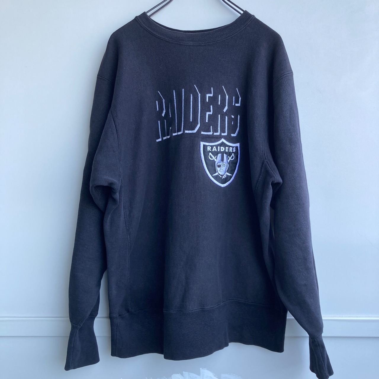 Champion Reverse Weave スウェット Raiders ブラック USA製 90s 画像2