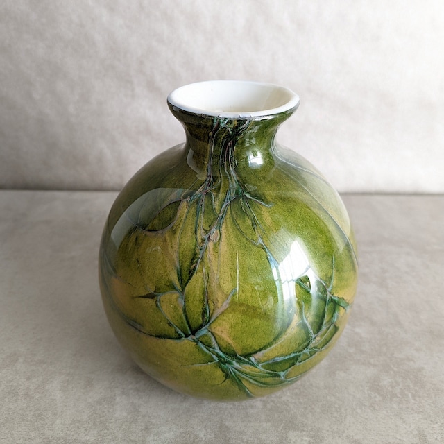 FIDRIO / flower vase - bolvase with neck - urban green -