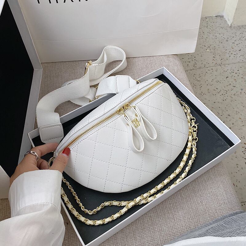 スモールバッグ女性2020夏の新しいタイドインワイルドチェーンメッセンジャーバッグネット赤ファッションブロードバンド胸バッグウエストバッグ Tiancai_Wing_Bag2142227