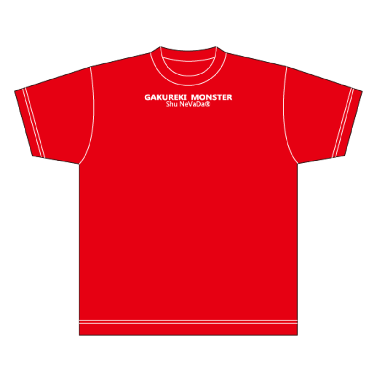 Gakureki Monster Tシャツ レッド Shu Nevada