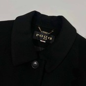 roga ロガ カシミヤ100% ステンカラーコート 着丈110cm/L程度/ブラック/レナウンルック
