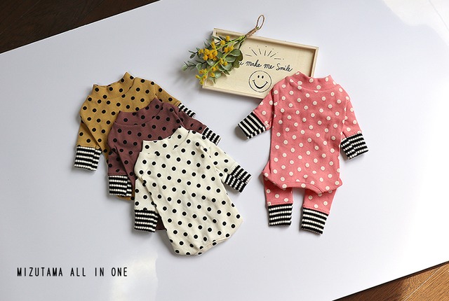 【SALE】 mizutama all in one XS ~ XL 4color  /  犬服 オールインワン 犬の服 綿100％ 小型犬 中型犬 ドッグウェア 部屋着 tsu15