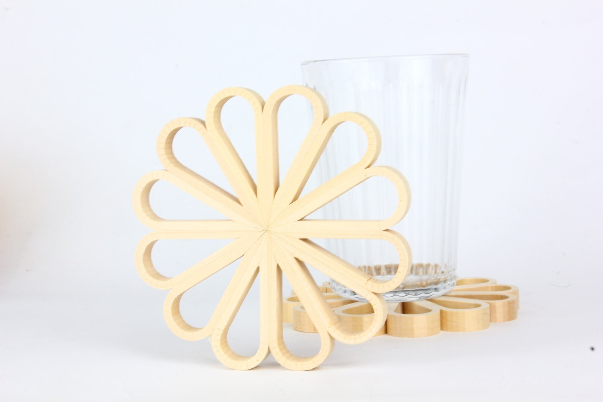 HANDS」台湾職人手作り・菊模様コースター（小）（菊花杯墊 (小