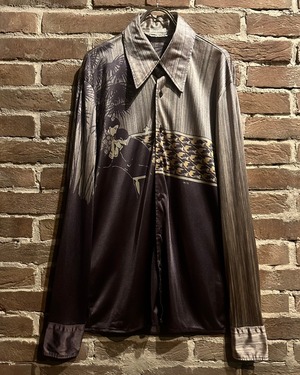 【Caka act3】70's "nik nik" "和" Design Euro Vintage L/S Shirt