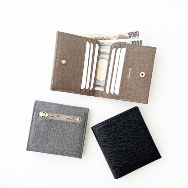 【日本製×日本レザー】ボントーノレザー 薄型二つ折り財布 6727