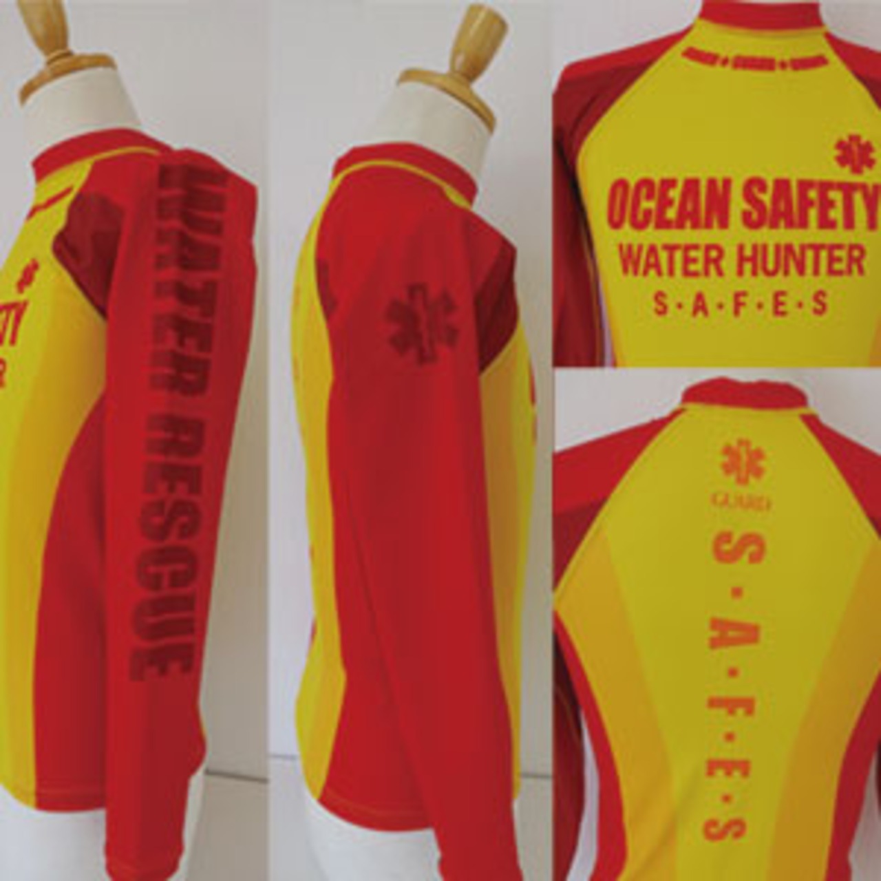 GUARD ガード メンズ水着 超撥水 ラッシュガード 長袖  [ocean safety] （イエロー、レッド２色展開） 146-770013