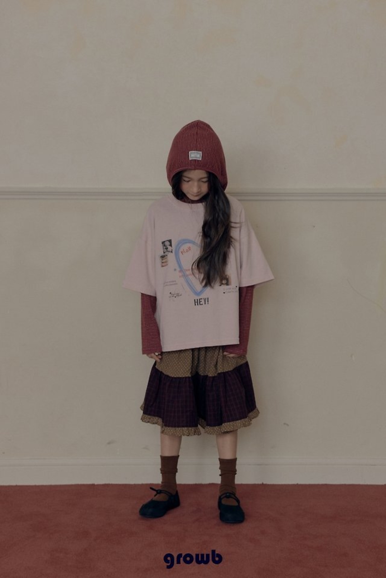 韓国子供服 / growb / スペース Tシャツ / 秋服 *XS~JM*