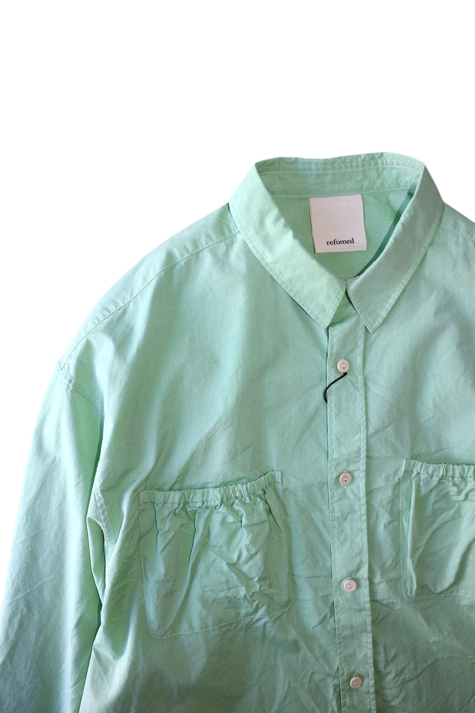 refomed -WRIST PATCH WIDE SHIRT- / RESH-029 / リフォメッド リスト