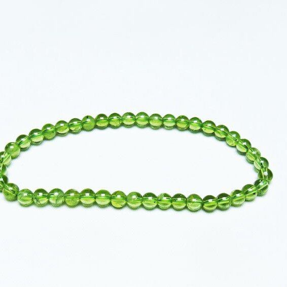 ペリドット ブレスレット 5mm 一点物 メール便可 [M便 1/10] 111-45059