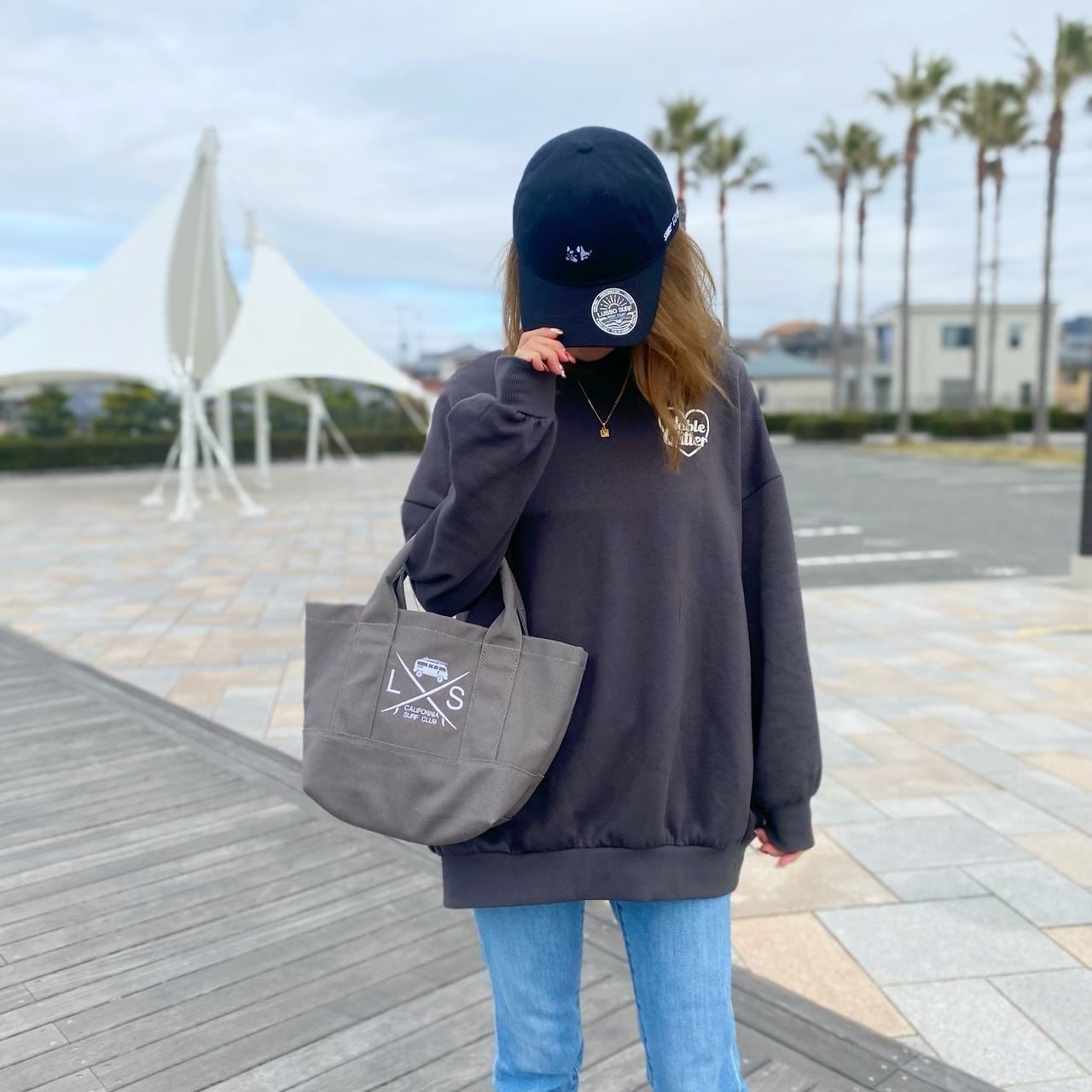 SURF BUS Tote bag 【Grey】 | LUSSO SURF