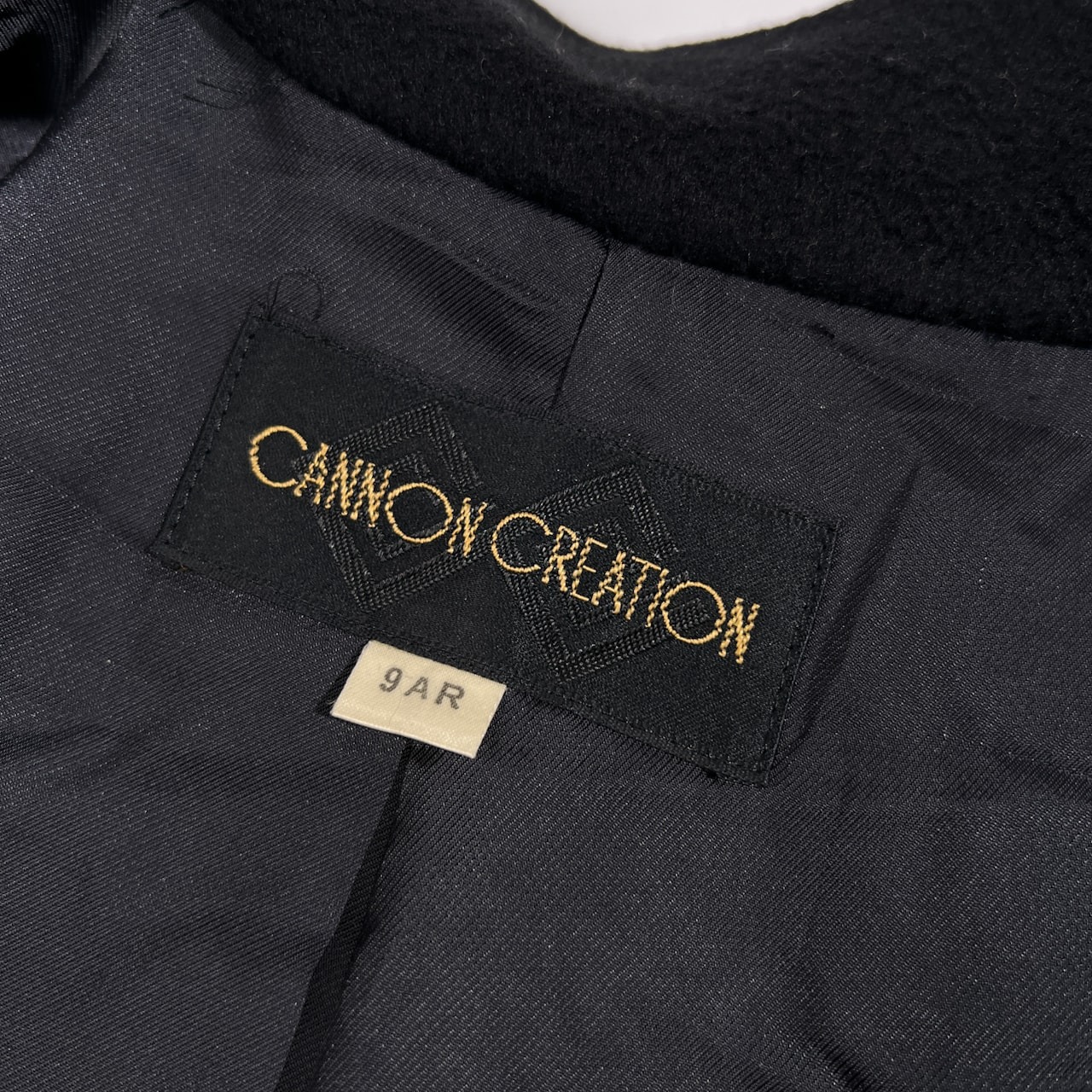 カシミヤ100% 毛皮付き Cannon Creation キャノンクリエーション デザイン カシミア ウール コート 9AR /ブラック/レディース