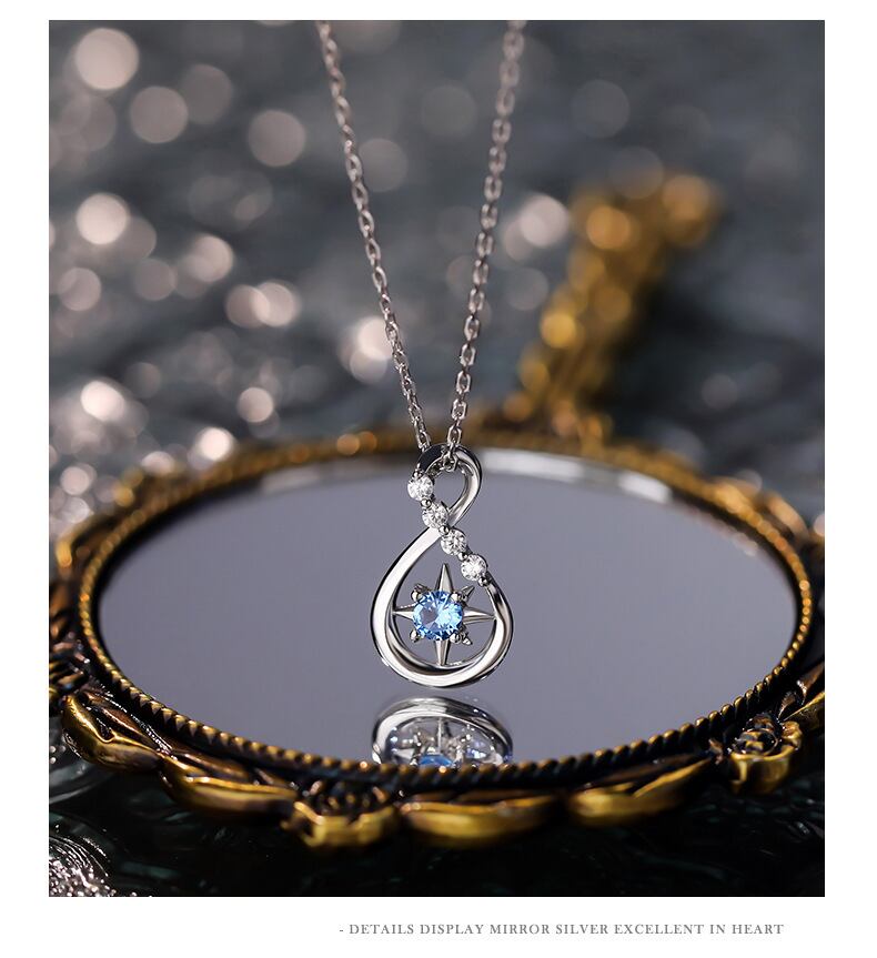 星 ジルコン ネックレス レディース シルバー925 エネルギー 彼女 母親