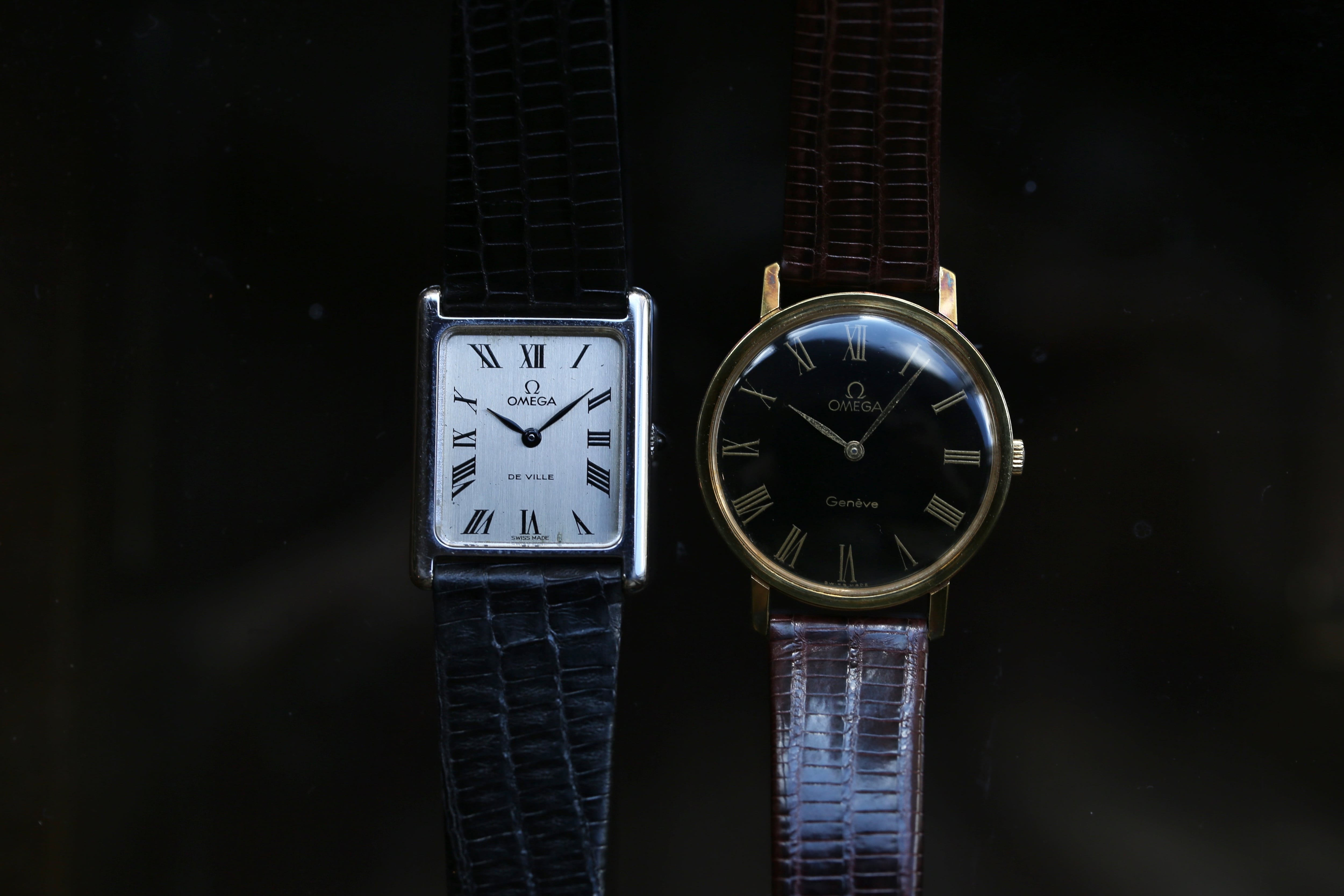 【ジャンク品】OMEGA DE VILLE 手巻き時計 シルバー/ブラック OMEGA 手巻き時計 シルバー/ブラック ジャンク品】OMEGA DE VILLE 手