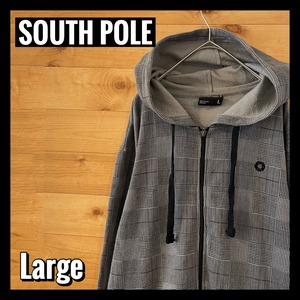 【SOUTH POLE】グレンチェック 総柄 スウェット パーカー US古着