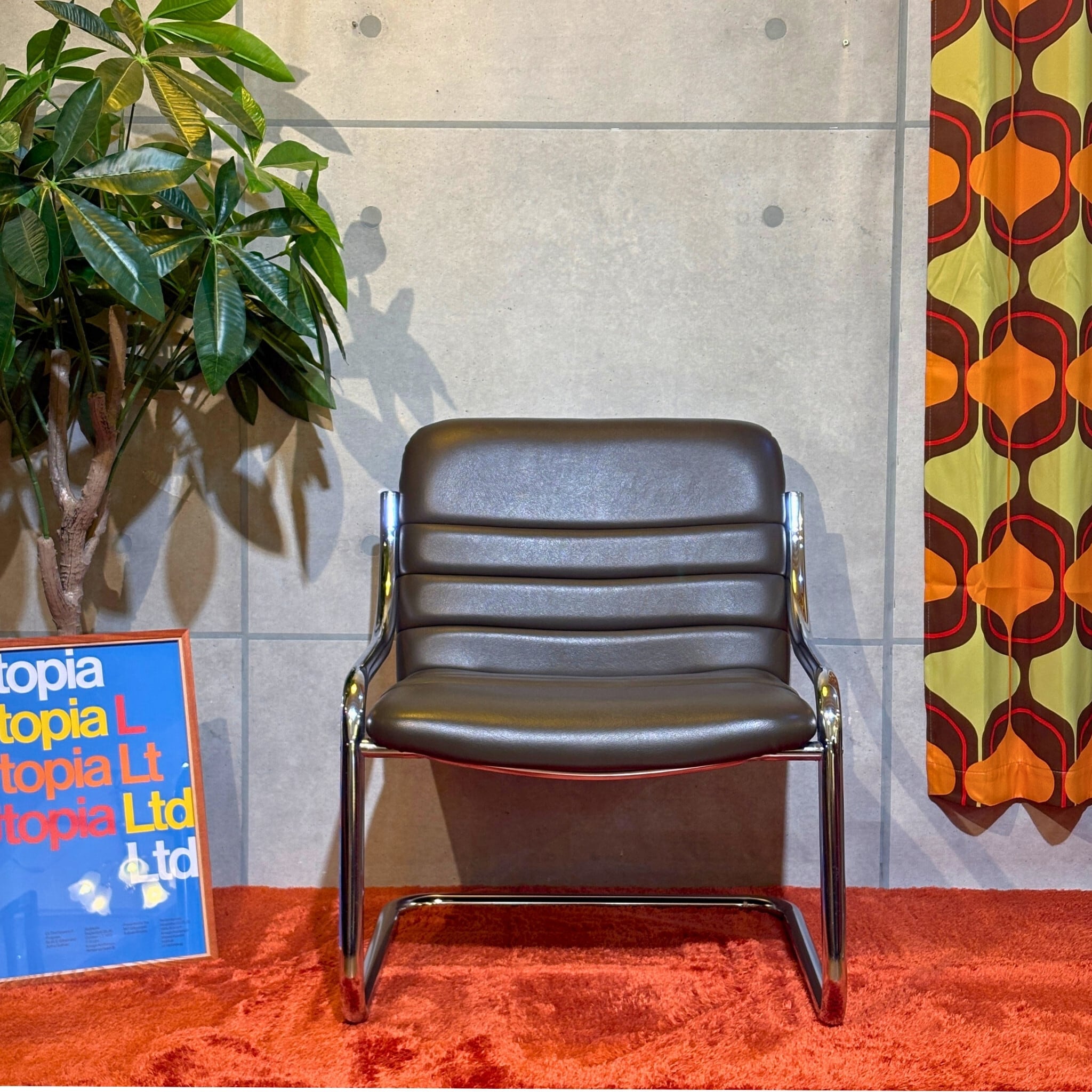 USED】Cantilever Chrome Lounge Chair / カンティレバー ラウンジ