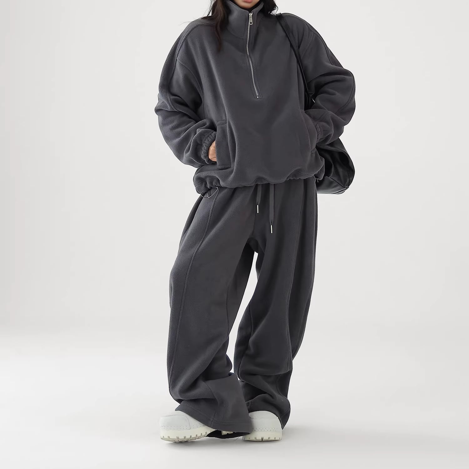 フリースカジュアルワイドパンツ 2color APA0074