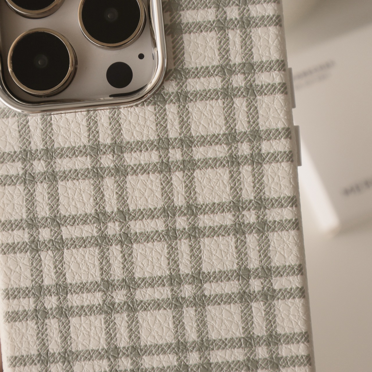 ［ phone case ］moss check