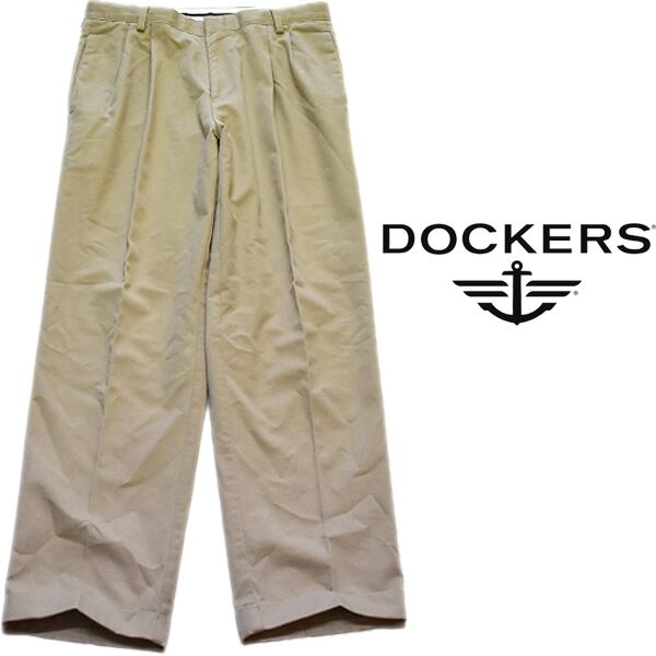 DOCKERS Khakis US製コットンワイドチノパンツ ブルーグレー