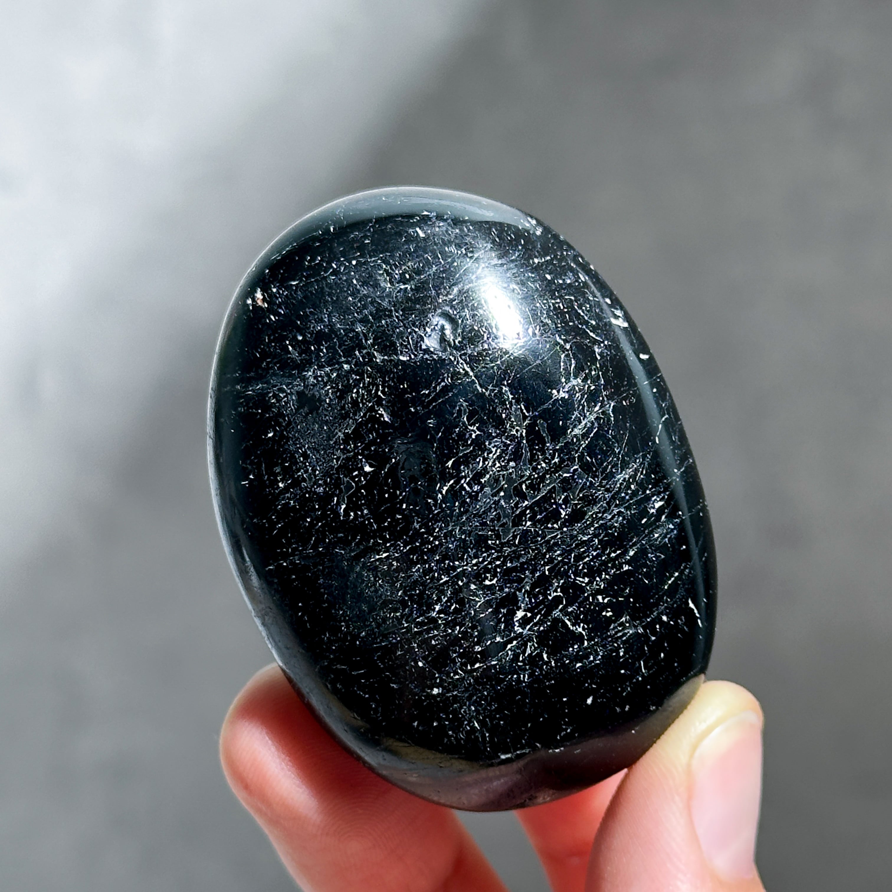 ブラックトルマリン パームストーン43◇ Black Tourmaline ◇天然石