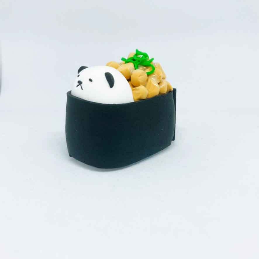 納豆軍艦寿司パンダ / 紙粘土 / カトコト