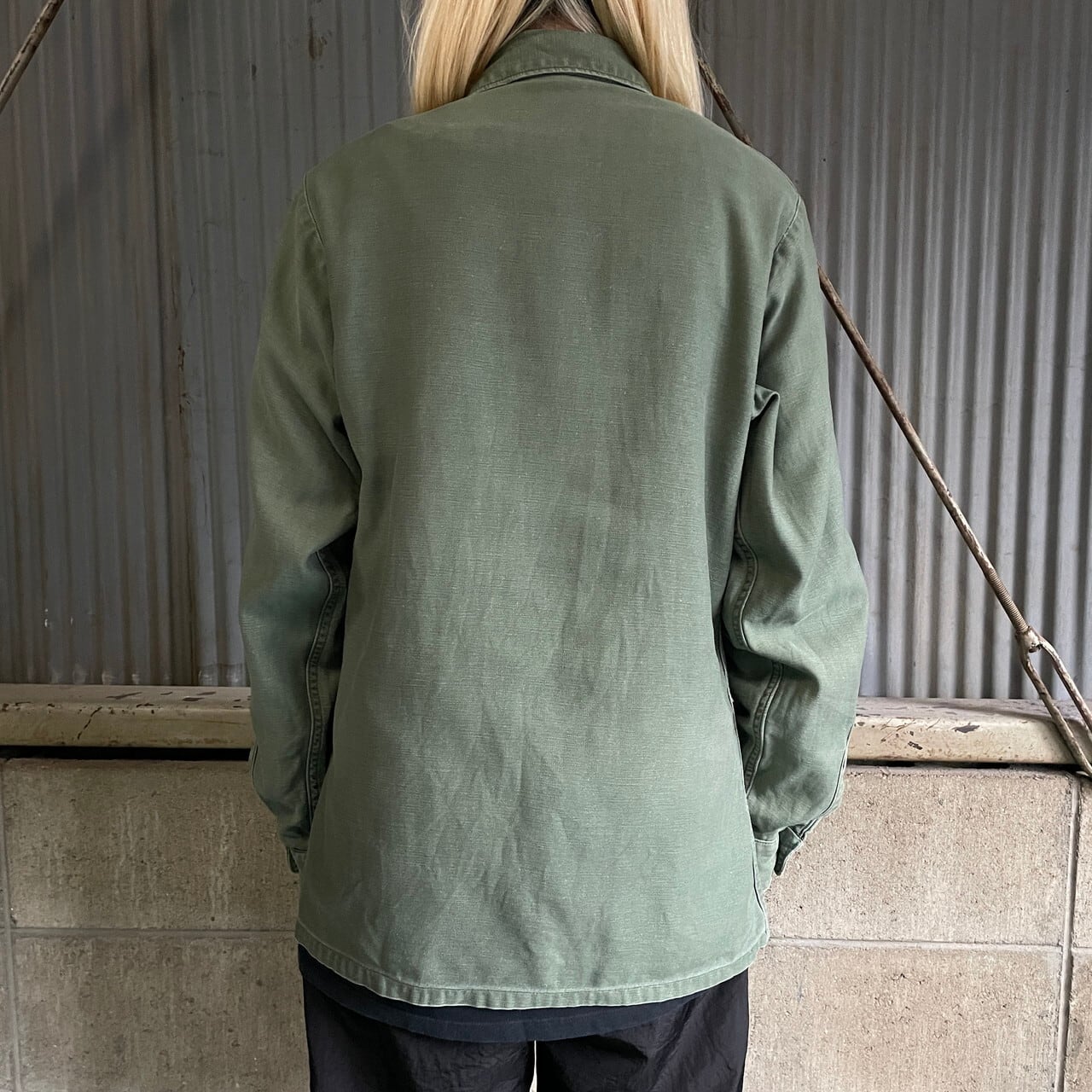 70年納品 70年代 U.S.ARMY 米軍実品 OG107 ユーティリティシャツ 14 1