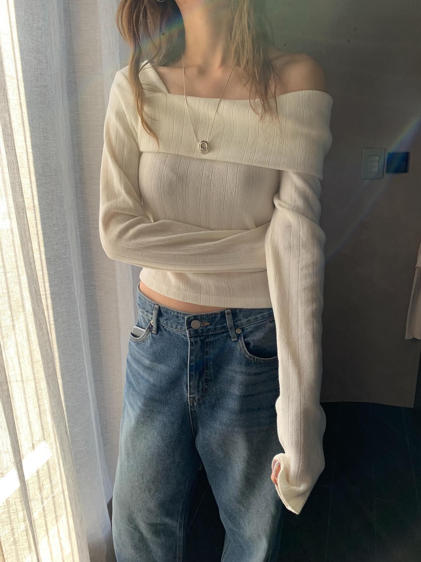 (予約)poster / Ruby One-Shoulder Tee / 3color