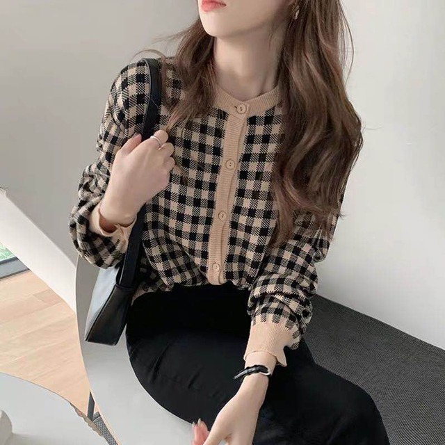 春新作 カーディガン ロング カーディガン レディース 春 秋 レディース カーディガン春  ニット カーディガン レディース 薄手 カーディガン ニット カーディガン ショート丈 長袖  黒  韓国ファッション レディース トップス デート 女子会