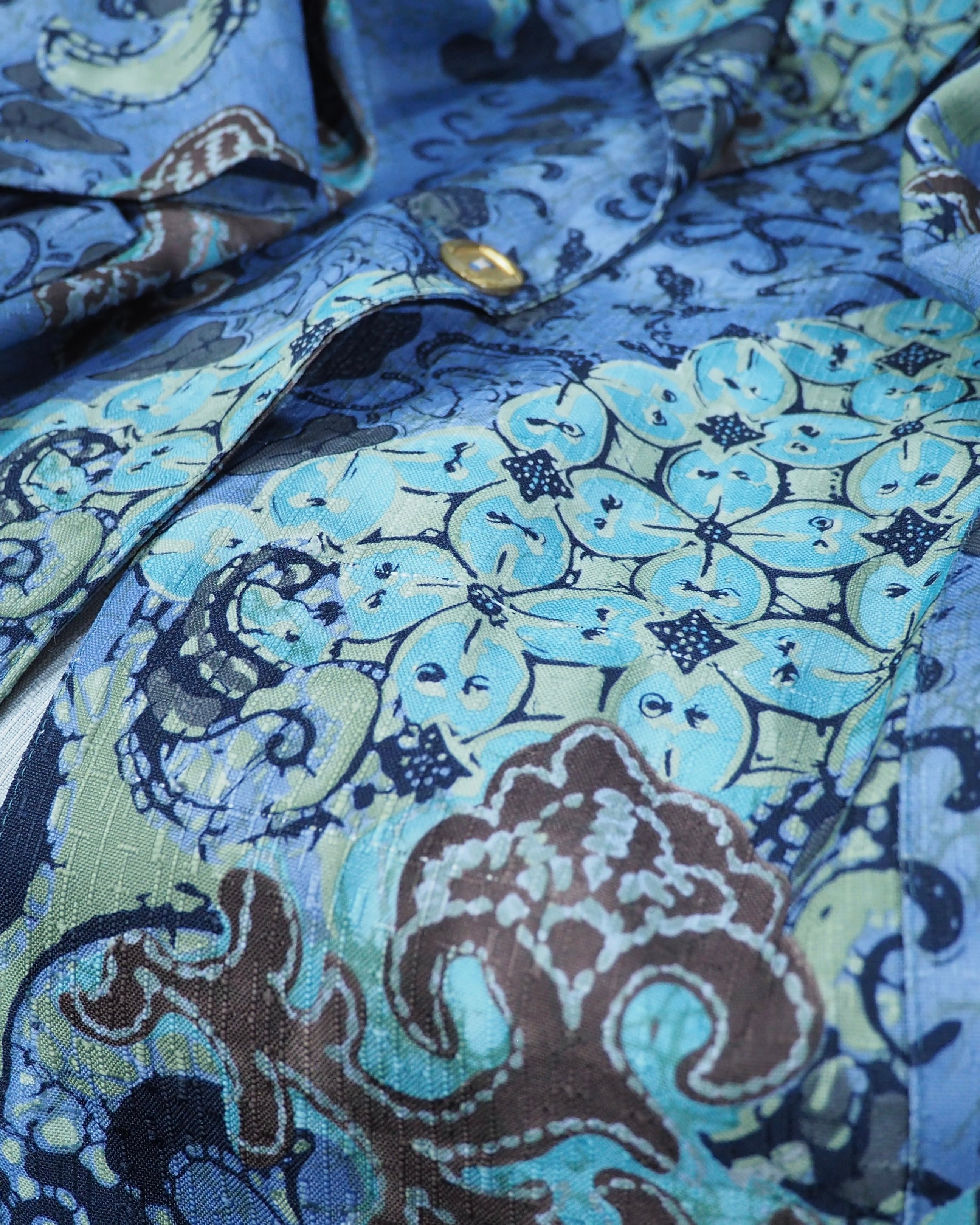 1980 - 90s ” Made in USA ” Beautiful Flower pattern vintage loose Easy Tailored jacket