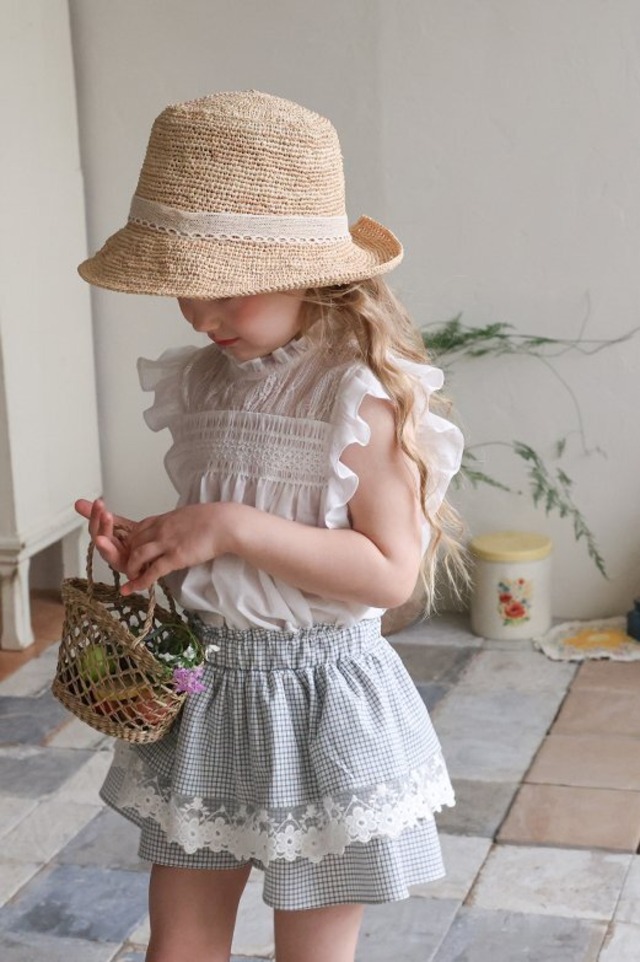 ※お洋服と同梱限定※【5/9〆予約】<flo>  Buffy lace straw Hat
