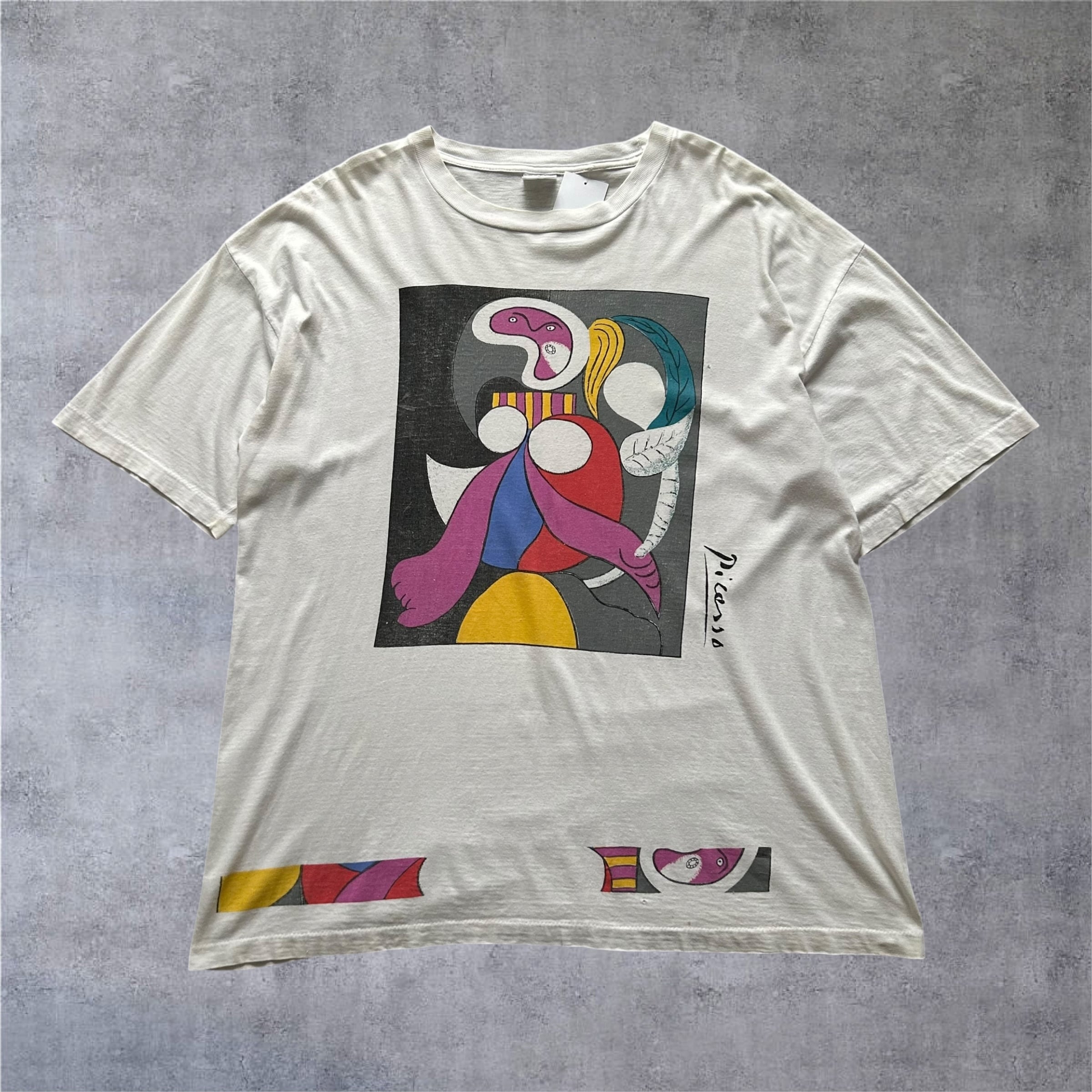 1990s Pablo Picasso "Woman With a Flower" T-shirt【高円寺店】
