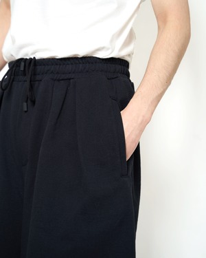 ROTOL "Double Tuck Hakama Sweat Shorts〔BLACK〕"