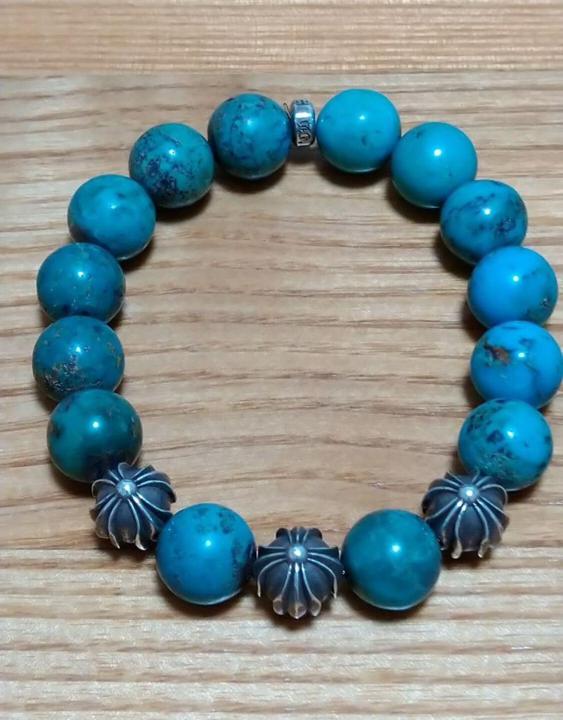 CHROME HEARTS クロムハーツ BEAD59 12mm ターコイズビーズブレスレット