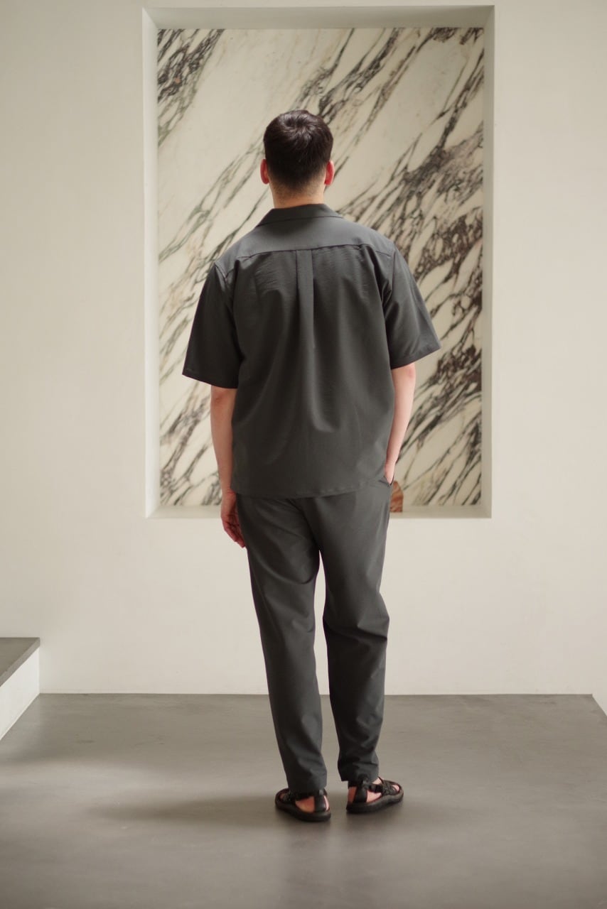 Crepe Weave Sucker Trousers