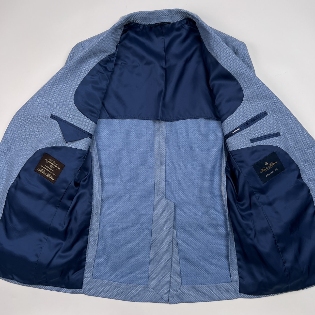 美品/未使用品 Brooks Brothers ブルックスブラザーズ CANONICO カノニコ 2B テーラードジャケット 38S /サックスブルー