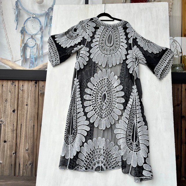 レースロングカーディガン