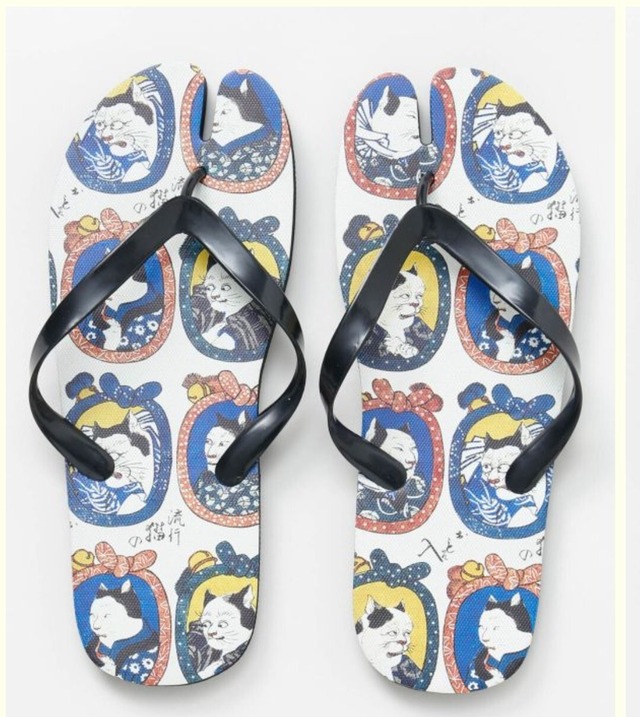 ⭐浮世柄旅サンダル  NEKOGAO   M/LADYS(24-25cm) ＆ L/MENS(26-28cm)