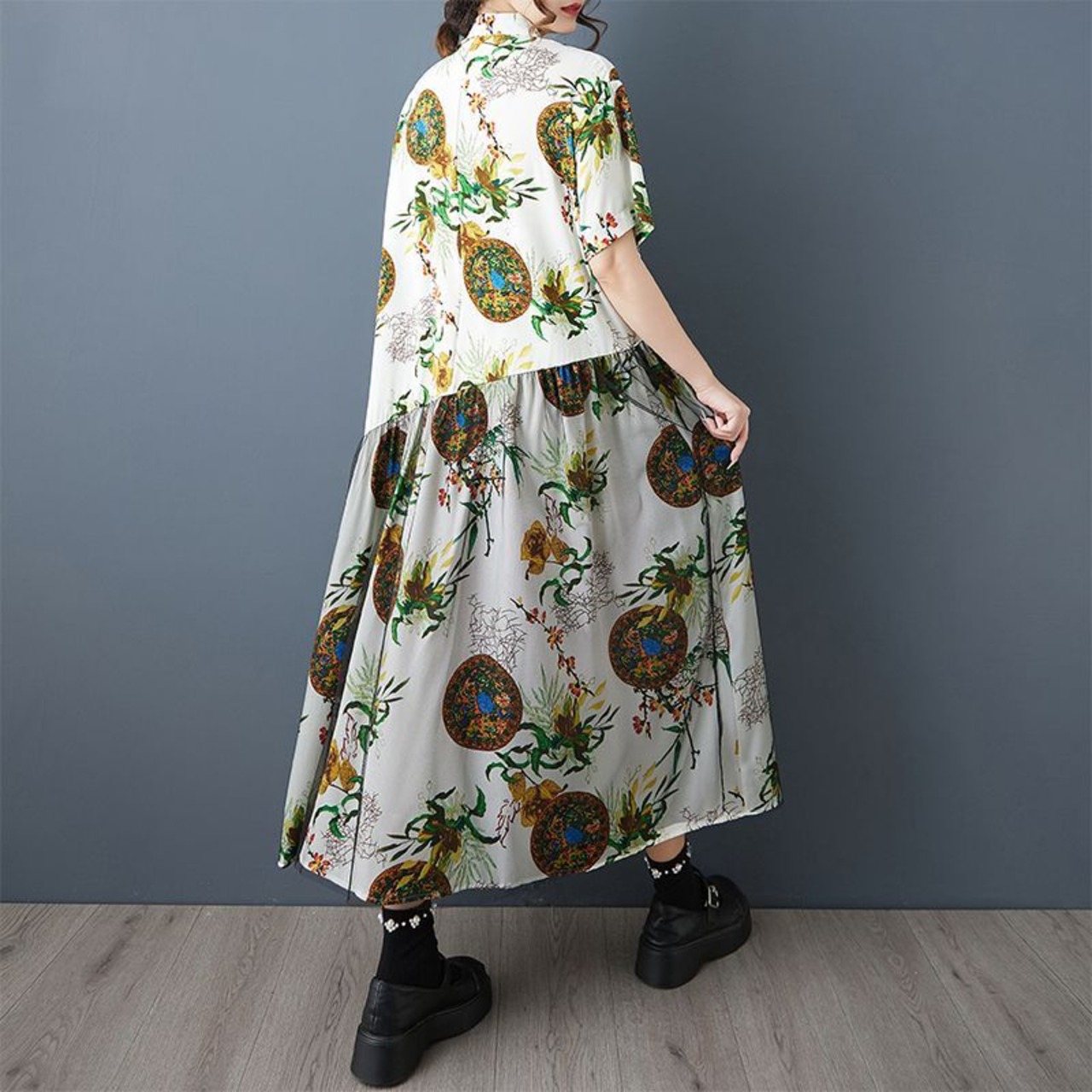 チュールレイヤード ワンピース  30192