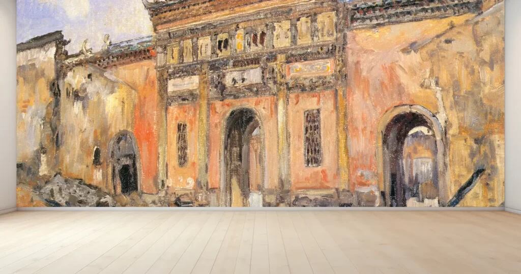 手作り　壁掛け画　中国風景画　3枚セット 手作り 壁掛け画 中国風景画 3枚セット