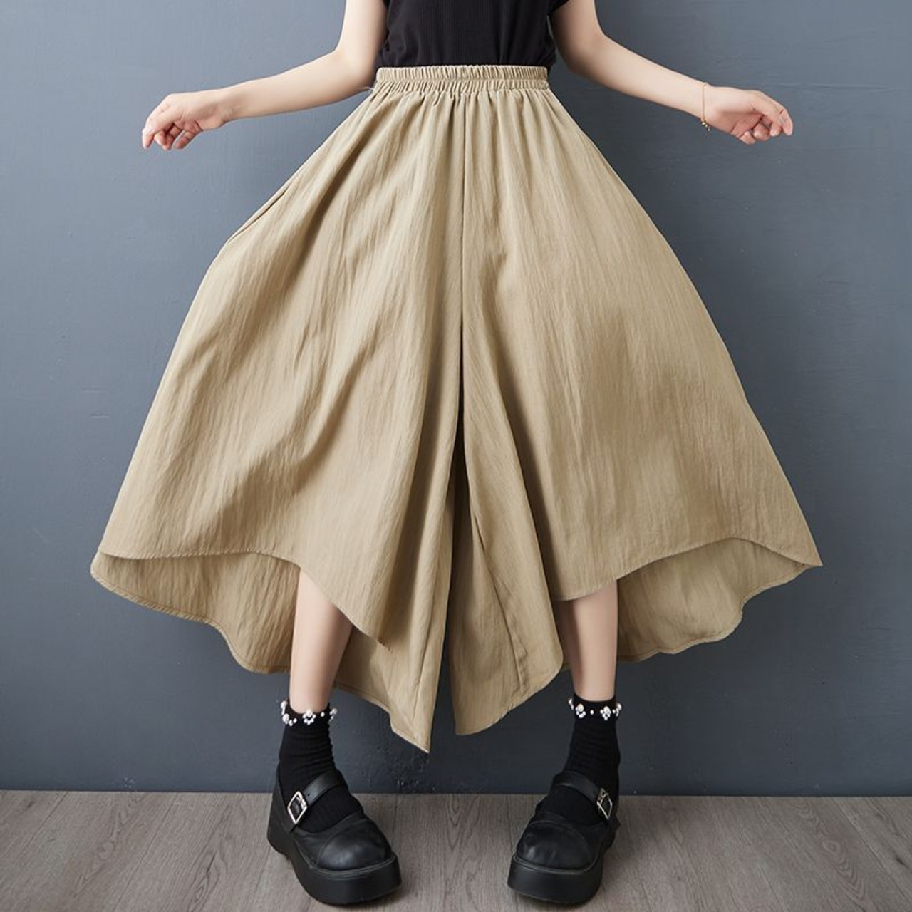 イレギュラー 九分丈 ワイドパンツ  30165