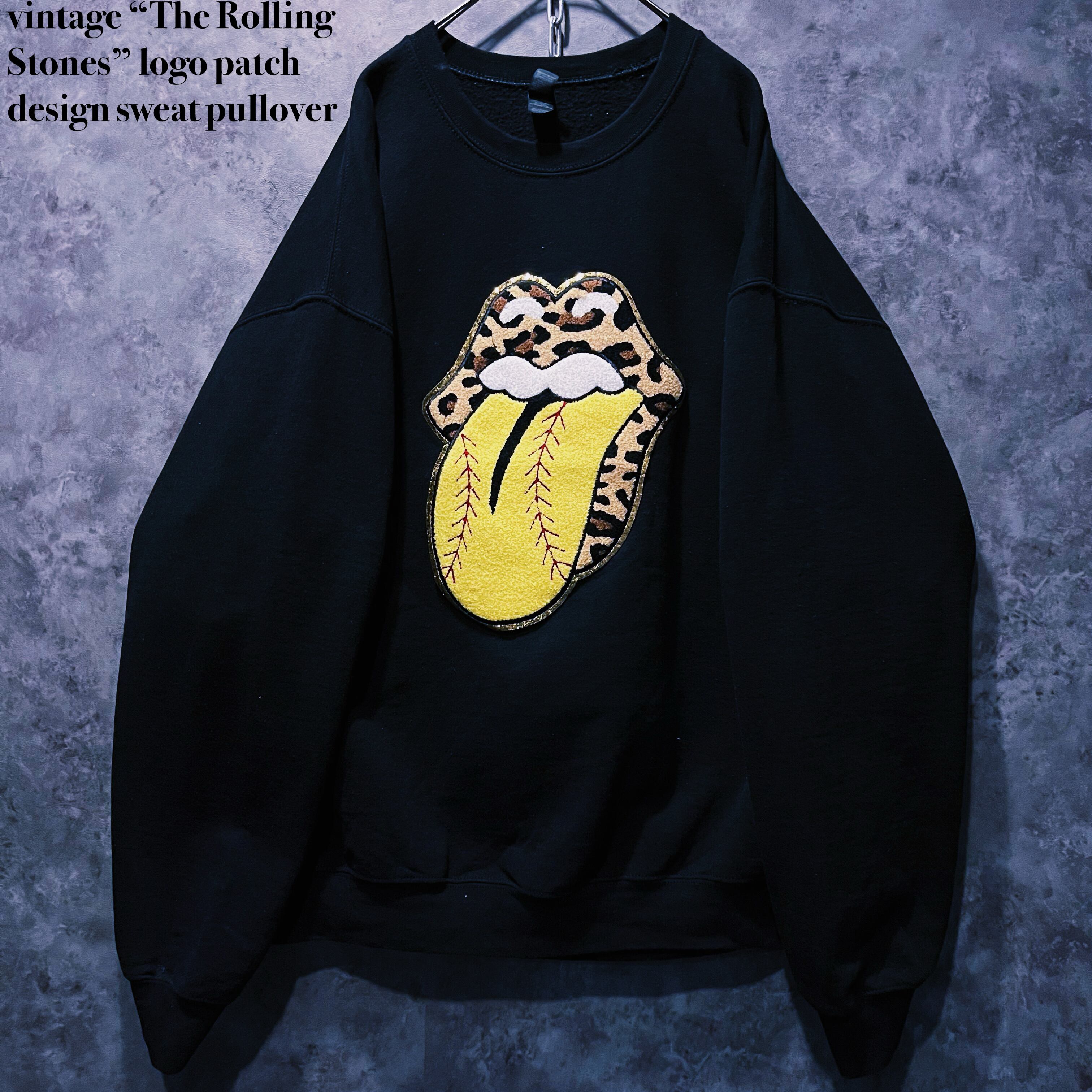 【doppio】vintage “The Rolling Stones” logo patch design sweat pullover