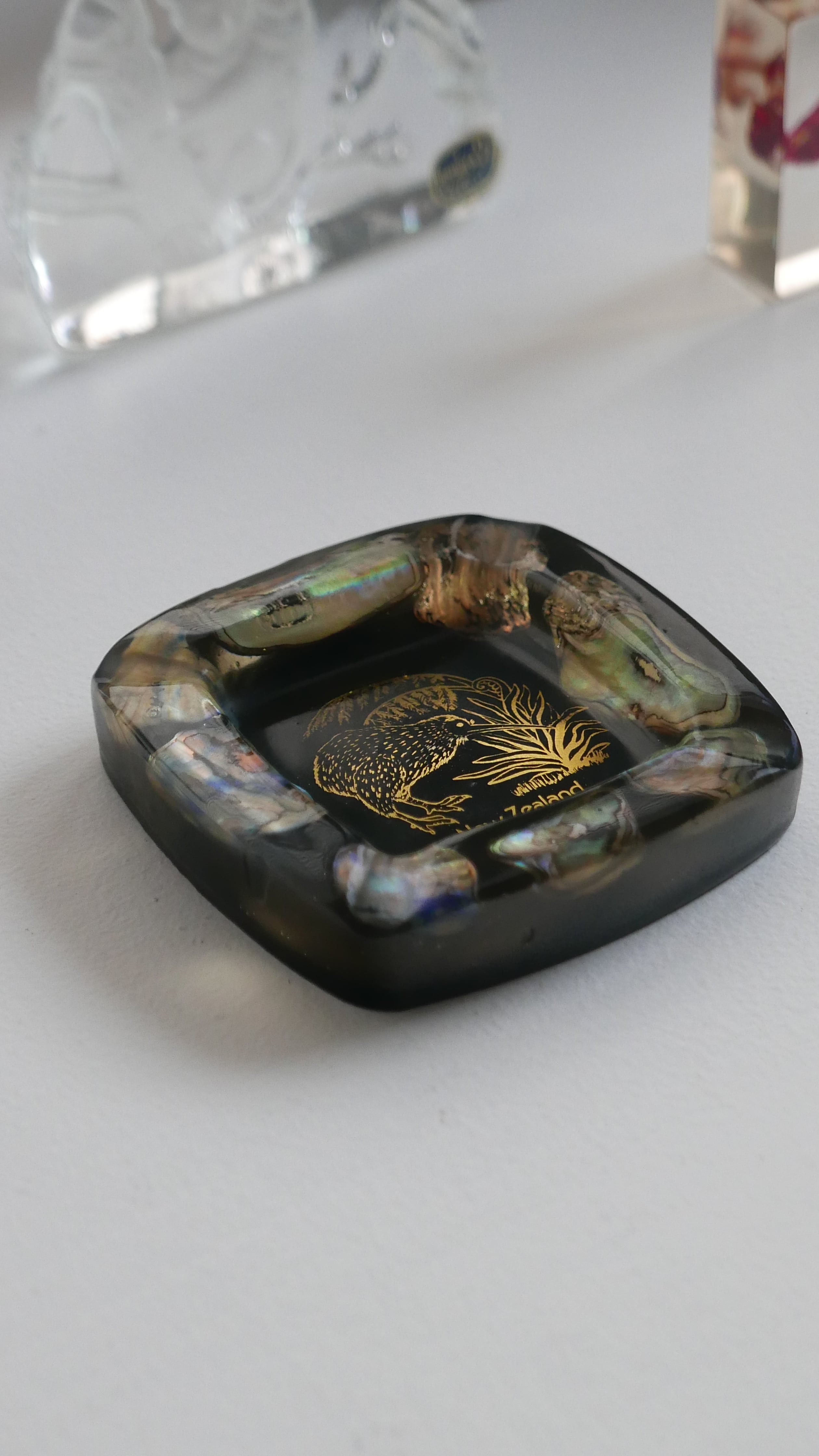old new zealand , resin ashtray