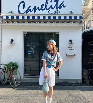 50’s "ship'n shore " pink × blue check blouse