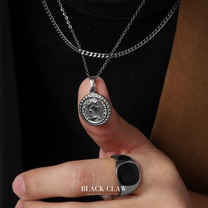 316L Coin Necklace【SILVER】
