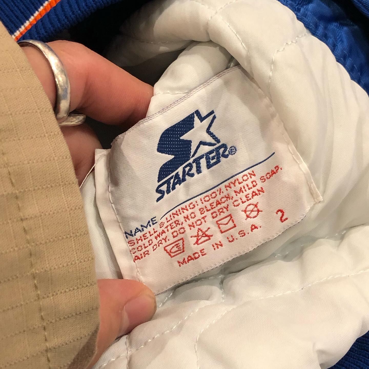 80s〜90s STARTER MLB “New York Mets” nylon award jacket【高円寺店