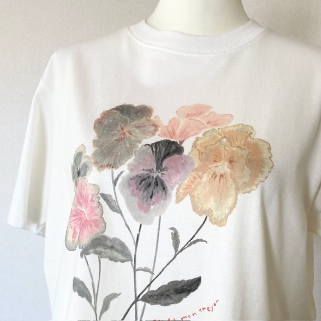 filicafilica : オーガニックコットンTシャツ/パンジー