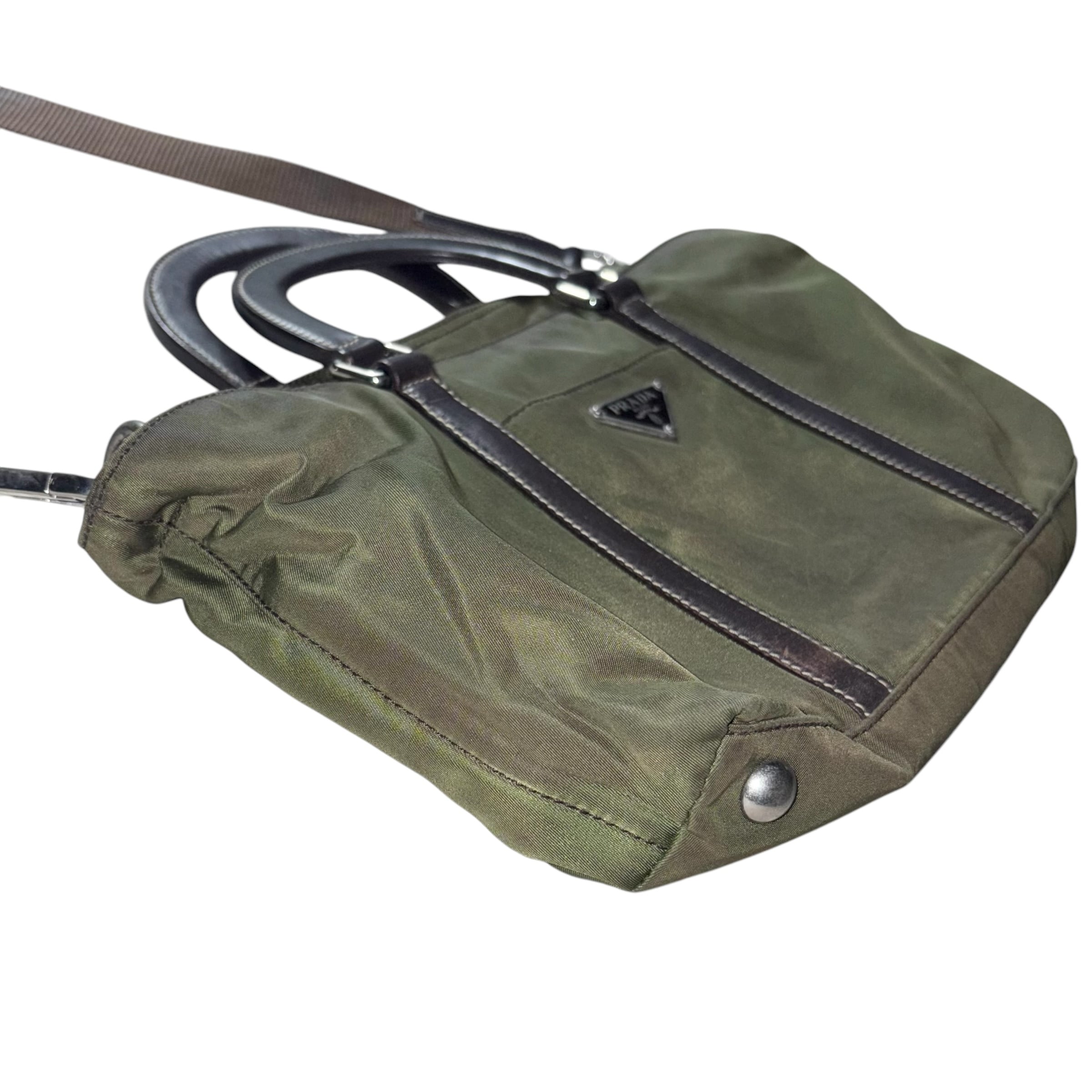 PRADA green nylon 2way mini boston bag | NOIR ONLINE