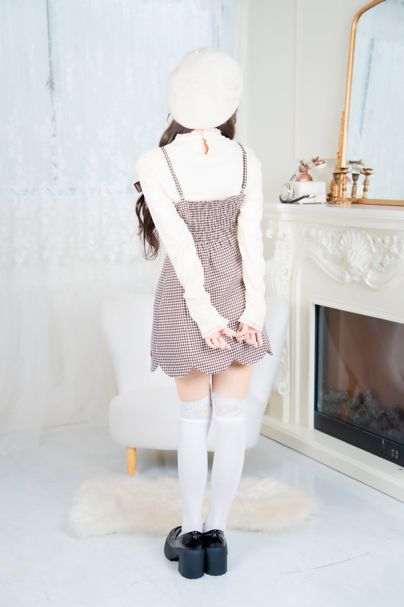 Charming Ribbon Scallop Dress
